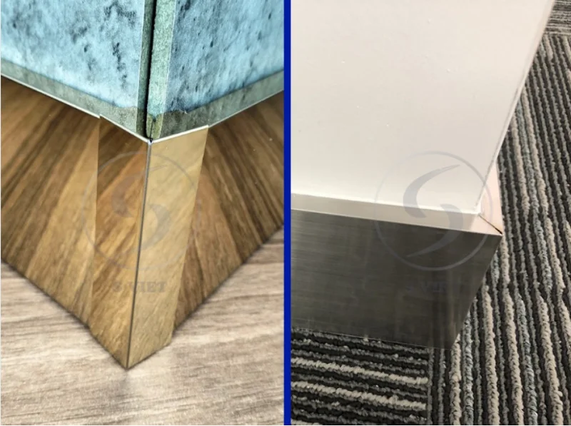 Nẹp Len Chân Tường Inox: Giải Pháp Hoàn Thiện Không Gian Hiện Đại 3 Len chân tường inox kiểu vuông trong thực tế 151125