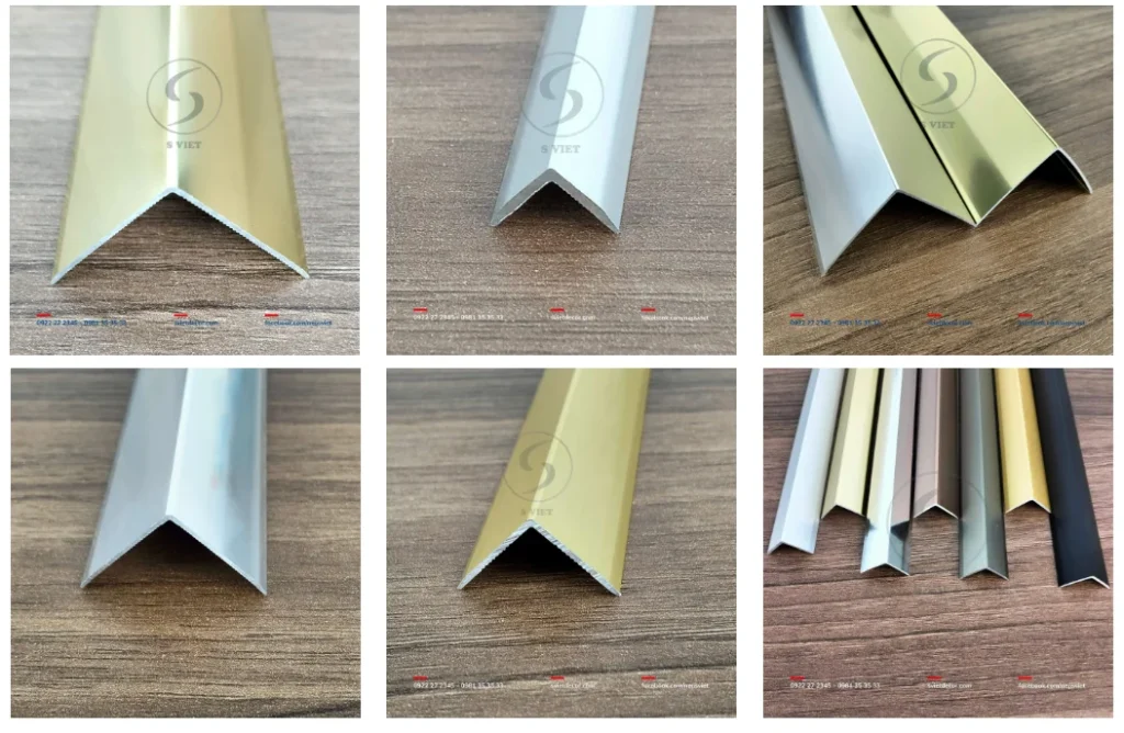 Một số mẫu nẹp nhôm chữ V