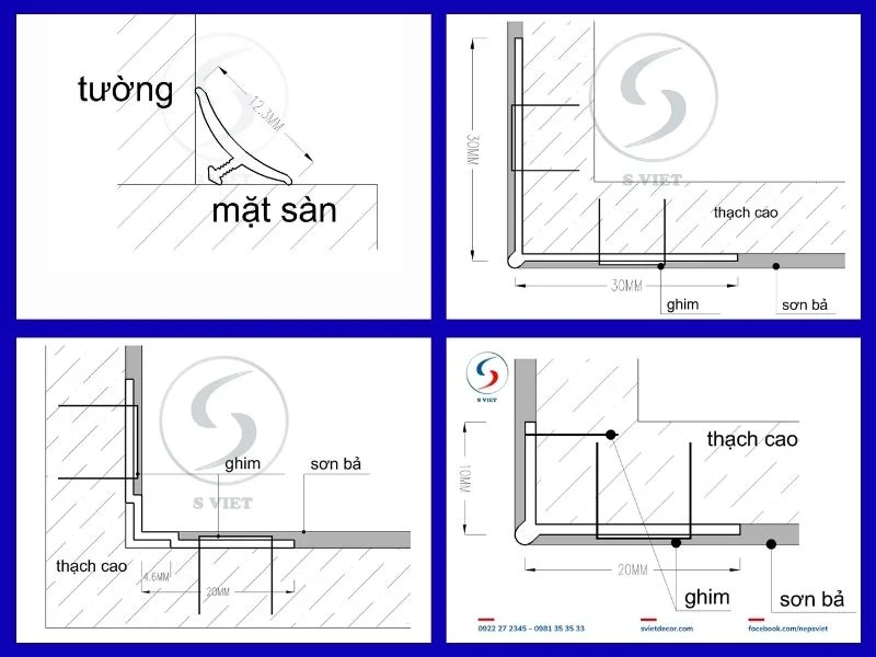 Nẹp góc âm là gì? Có nên sử dụng nẹp góc âm? Giá bán cụ thể bao nhiêu? 7 Hướng dẫn thi công nẹp góc âm 251225