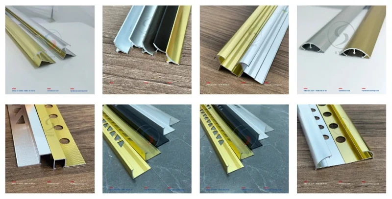Nẹp gạch ốp tường: Phân loại, báo giá và phương án thi công mới nhất 3 Nẹp gạch ốp tường chất liệu nhôm 181225