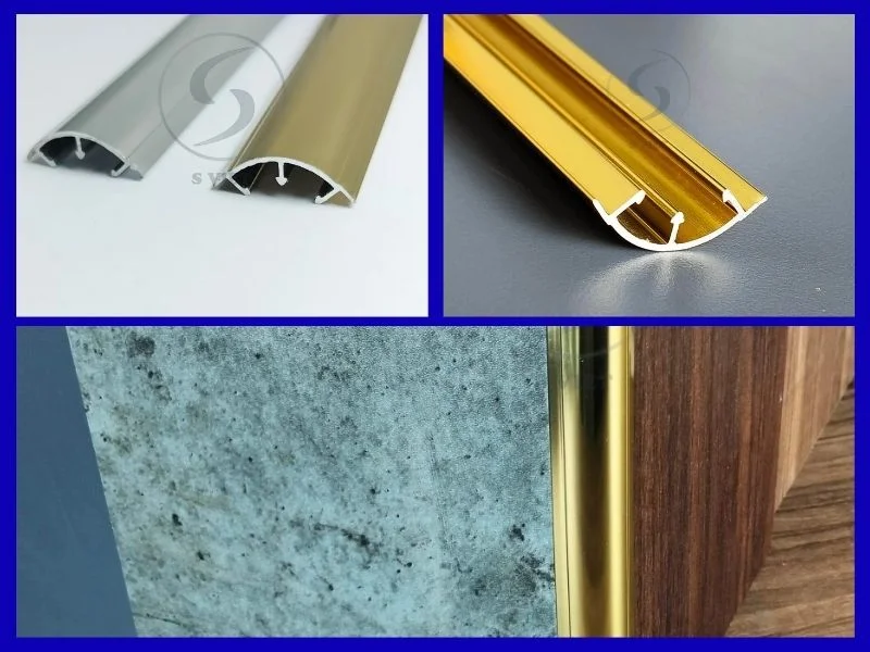 Nẹp bo góc tròn là gì? Có những loại nào? Mức giá ra sao? 4 Nẹp nhôm góc tường ngoài OC 131225