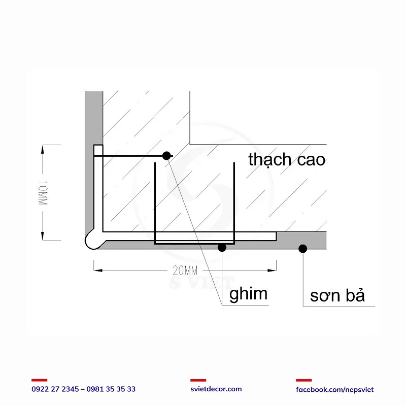 Nẹp góc thạch cao V10x20 2 Nẹp Góc Thạch Cao V10x20 - HDTC 161261