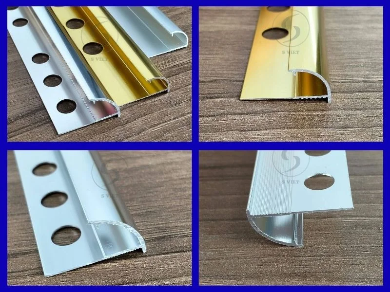 Địa chỉ mua nẹp tròn uy tín, chất lượng, đủ mẫu mã, giá ưu đãi 5 Nẹp nhôm góc tròn ngoài YC 100126