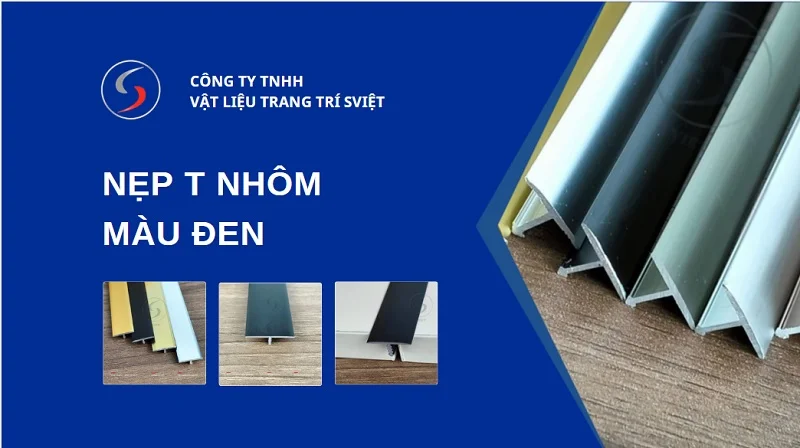 Nẹp t nhôm màu đen