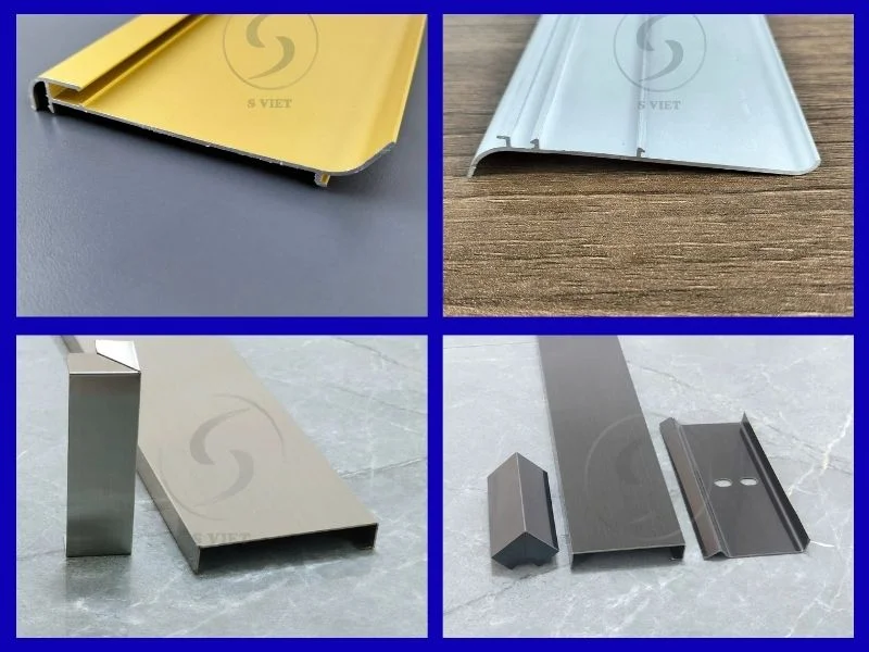 Tổng quan về nẹp tường: Các loại phổ biến và báo giá chi tiết 7 Nẹp len chân tường nhôm, inox