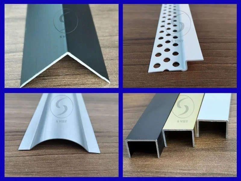 Tổng quan về nẹp tường: Các loại phổ biến và báo giá chi tiết 2 Nẹp tường chất liệu nhôm, inox, nhựa