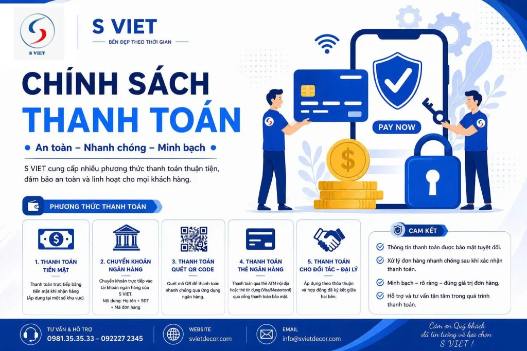 Chính sách thanh toán 1 Chính sách thanh toán - sviet decor